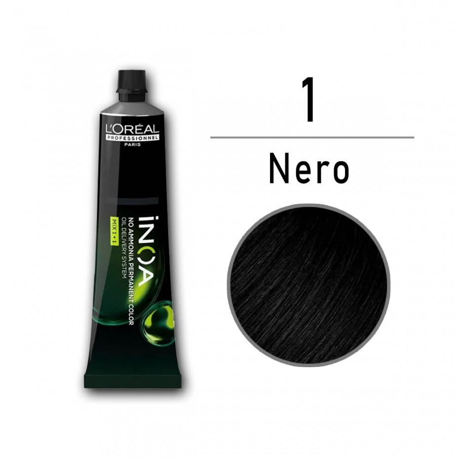Tinta capelli L'Oreal Inoa nero da 60 ml - 1