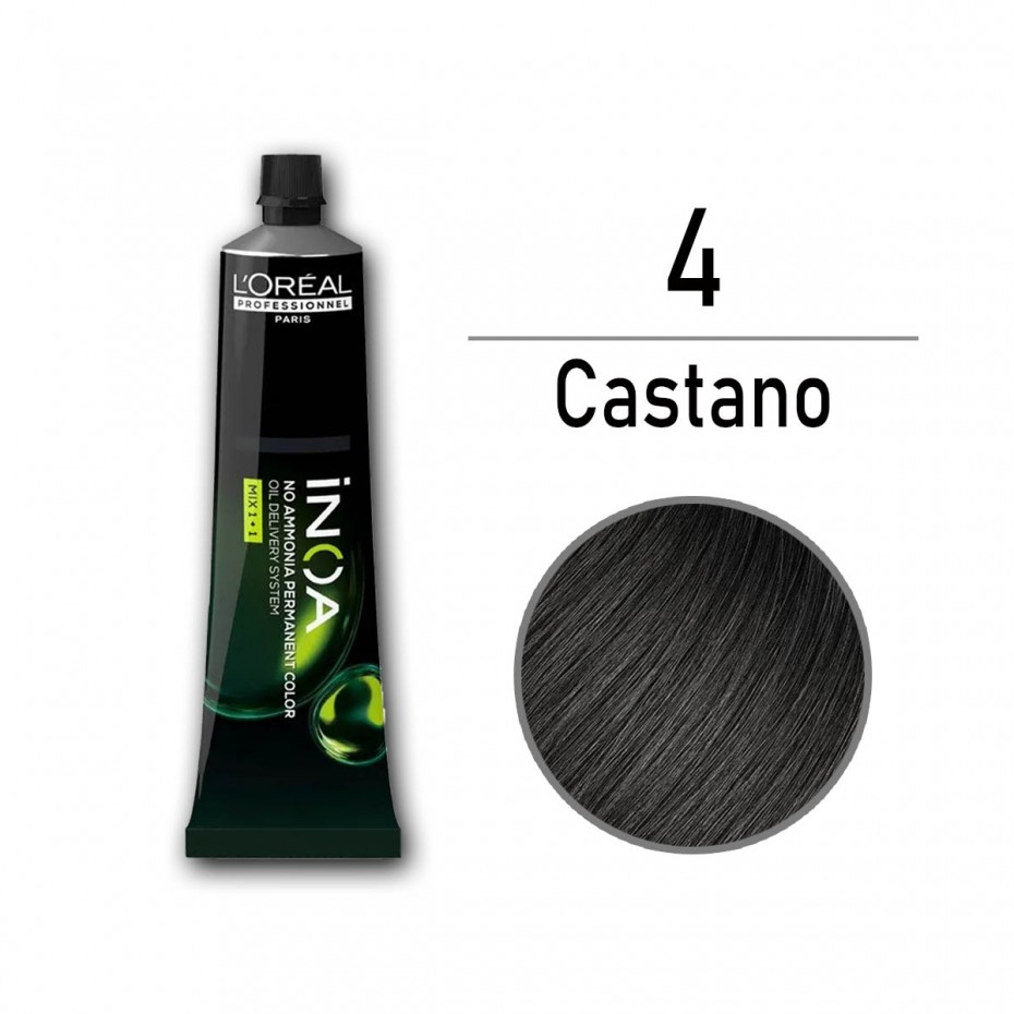 Tinta capelli L'Oreal Inoa castano da 60 ml - 4