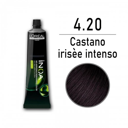 Tinta capelli L'Oreal Inoa castano irisèe intenso da 60 ml - 4.20