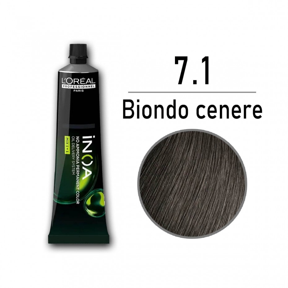 Tinta capelli L'Oreal Inoa biondo cenere da 60 ml - 7.1