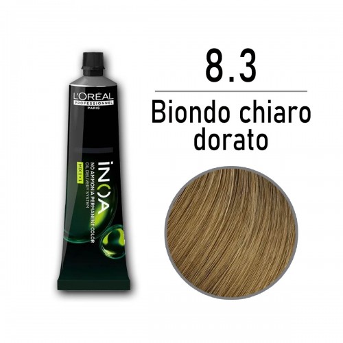 Tinta capelli L'Oreal Inoa biondo chiaro dorato da 60 ml - 8.3