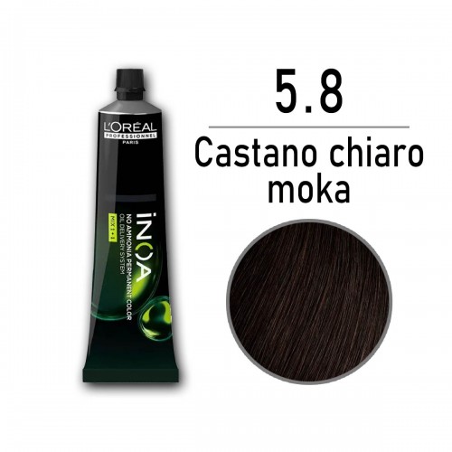 Tinta capelli L'Oreal Inoa castano chiaro moka da 60 ml - 5.8