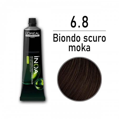 Tinta capelli L'Oreal Inoa biondo scuro moka da 60 ml - 6.8