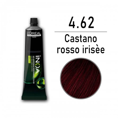 Tinta capelli L'Oreal Inoa castano rosso irisèe da 60 ml - C4.62
