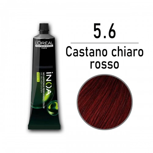 Tinta capelli L'Oreal Inoa castano chiaro rosso da 60 ml - C5.6
