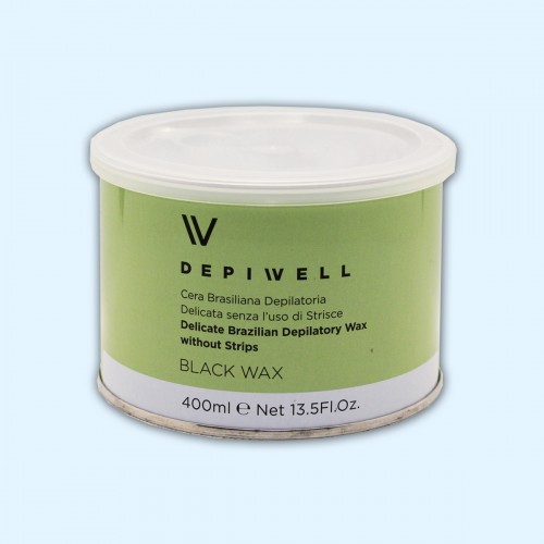 Cera depilatoria Depiwell Black brazilian delicata liposolubile vaso da 400 ml
