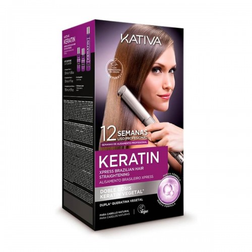 Kit trattamento lisciante Kativa Liscio Brasiliano Xpress doppia keratina vegetale