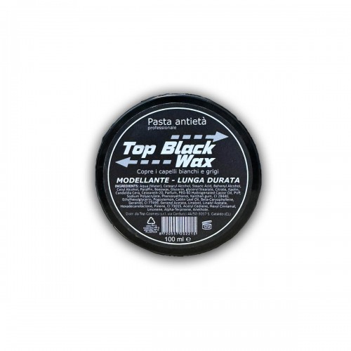 Cera capelli Top Cosmesi Black Wax nera copertura grigi da 100 ml